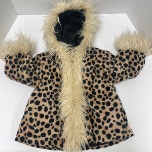 Rosetta Millington Leopard Print Zip Up Hooded Coat